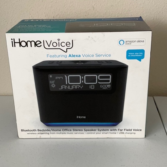 Bedside Clock Alexa Ihome Alarm Clock Ihome Speaker Ihome Iavs16